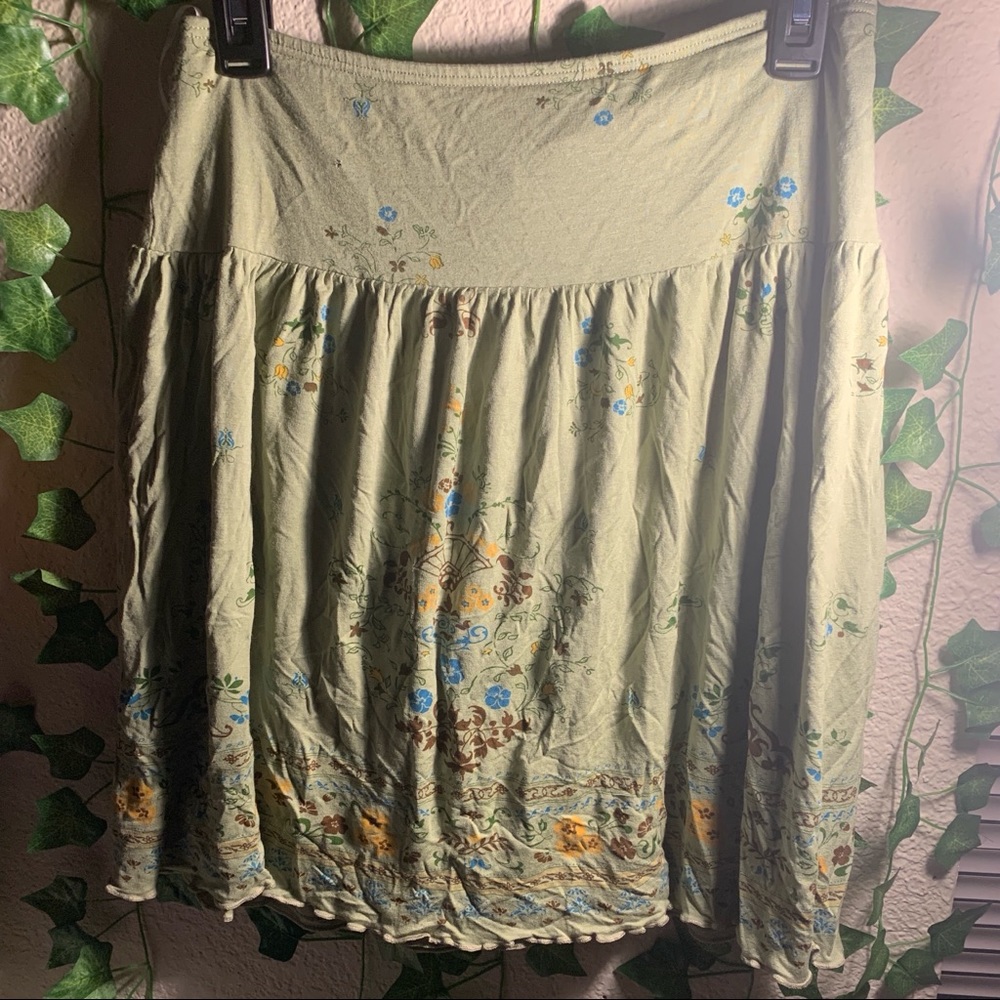 green skirt more of a baggy low waist